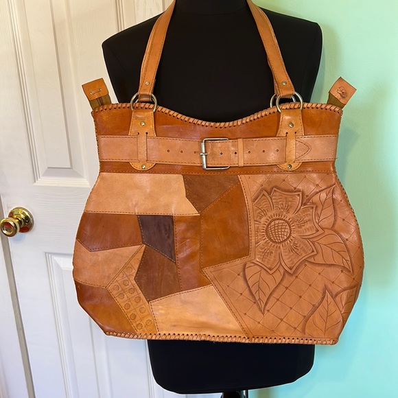 Handbags - Handmade Patchwork Leather Shoulder Bag